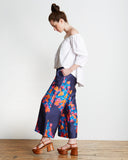 Tanya Taylor Tilda Pant in Floral / Blue | side view