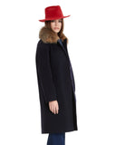 Fleurette Loro Piana Wool Coat with Genuine Fox Fur