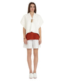 VOZ Flamme Poncho in Ivory | SAANS.COM