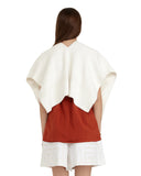 VOZ Flamme Poncho in Ivory | SAANS.COM