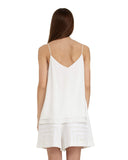 VOZ Double Layer Cami in White | back view