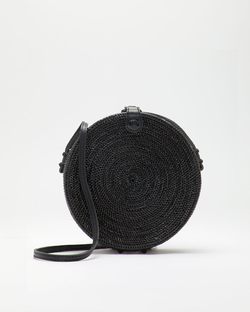 Leather Crossbody Bag: Luna Black