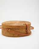SAANS 310 LUNA hand-woven Crossbody Bag in Natural | side view