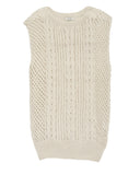 Ryan Roche | Cashmere Cable Knit Sweater Vest in Ivory