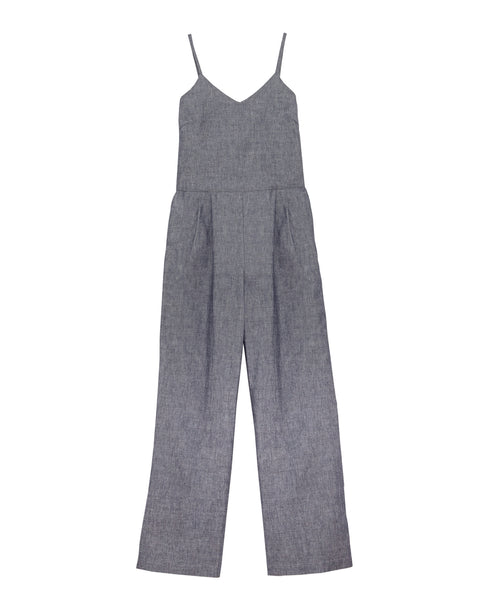 Apiece Apart Chios Jumpsuit In Chambray - FINAL SALE – SAANS