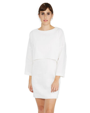 Apiece Apart Bi-Level Navona Dress in White