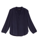 Navy Silk Blouse by The Podolls 
