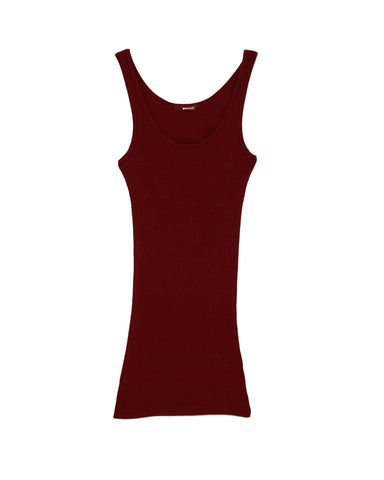  Double U Ribbed Knit Tank Top in Red by LAmade