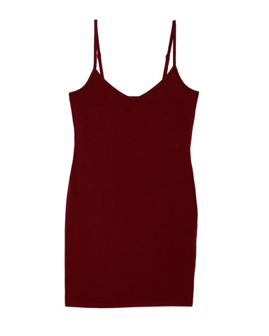 LAmade V Neck Slip Dress | Syrah Red