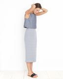Apiece Apart Vittoria Straight Skirt in Stripe Jacquard