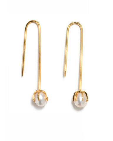 Lizzie Fortunato Eclipse Pearl Earrings | White