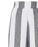 PAPER London Striped Wide Leg Kelly Trousers | fabric detail