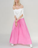 PAPER London "off the shoulder" Florida Top and Kelly Trousers in Pink