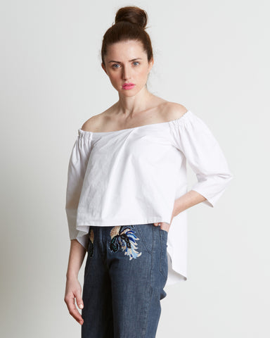 Paper London | Off-the-shoulder Katia Top in White