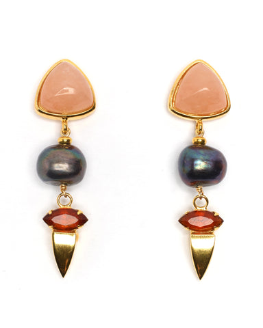 Lizzie Fortunato Oyster Pearl II Earrings | Gold