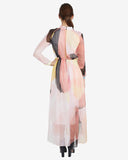 New Miramar Silk Dress in Pink by Rachel Comey | back view