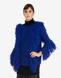 Rachel Comey | Fringe Turtleneck Sweater in Royal Blue