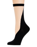 Rachel Comey | V Front Sheer Crew Socks in Black