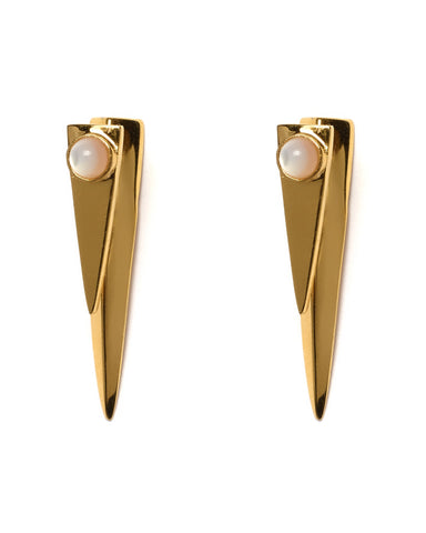 Lizzie Fortunato Pyramid Pearl Earrings
