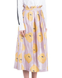 SUNO Metallic Floral Midi Skirt | side view