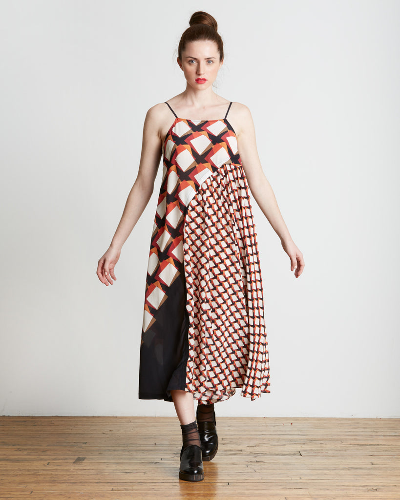 suno silk dress Prairie Floral Silk Dress