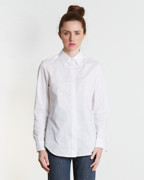 TOME White Cotton Poplin Tie Back Shirt – SAANS