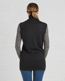 TOME V Turtleneck Sweater in Charcoal | back view