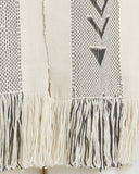 Voz | UN Trust Fund Scarf in Ivory and Grey fringe detail