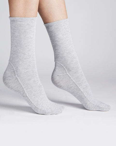 Darner Socks | Bamboo Jersey Socks in Light Grey