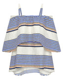 Tanya Taylor Ione Top in Textured Sunset Stripe | front view
